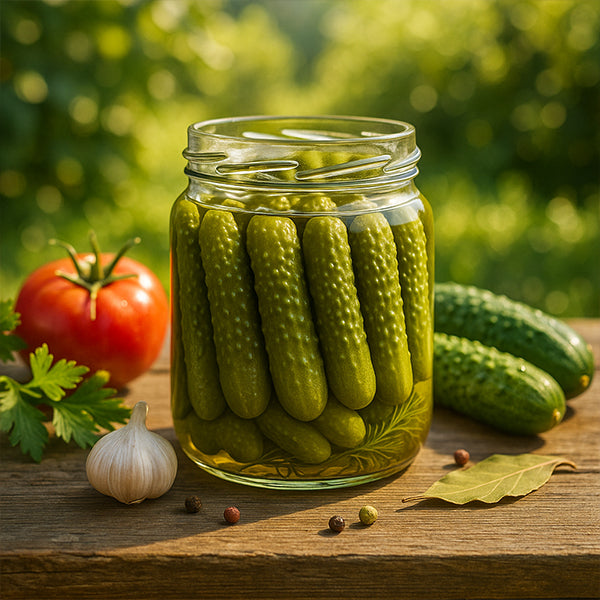 Cornichon-Style Pickled Cucumbers (French Inspiration)