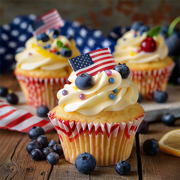 Lemon Burst Blueberry Cupcakes