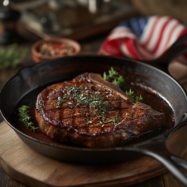 Garlic-Herb Butter Basted Steaks
