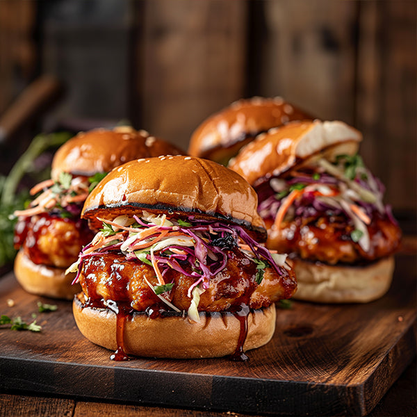 Smoky Sweet BBQ Chicken with Crunchy Slaw